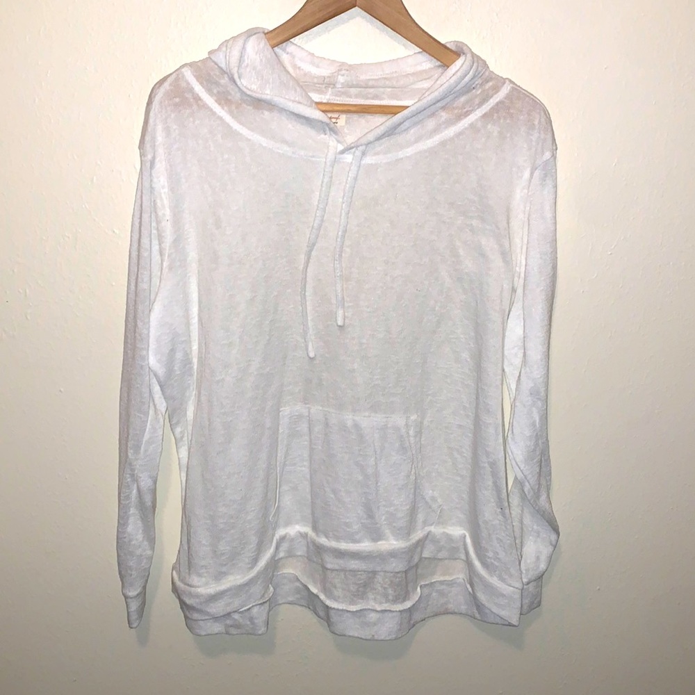 Weatherproof Vintage Line White Pullover Hoodie XL Lightweight Knit NEW